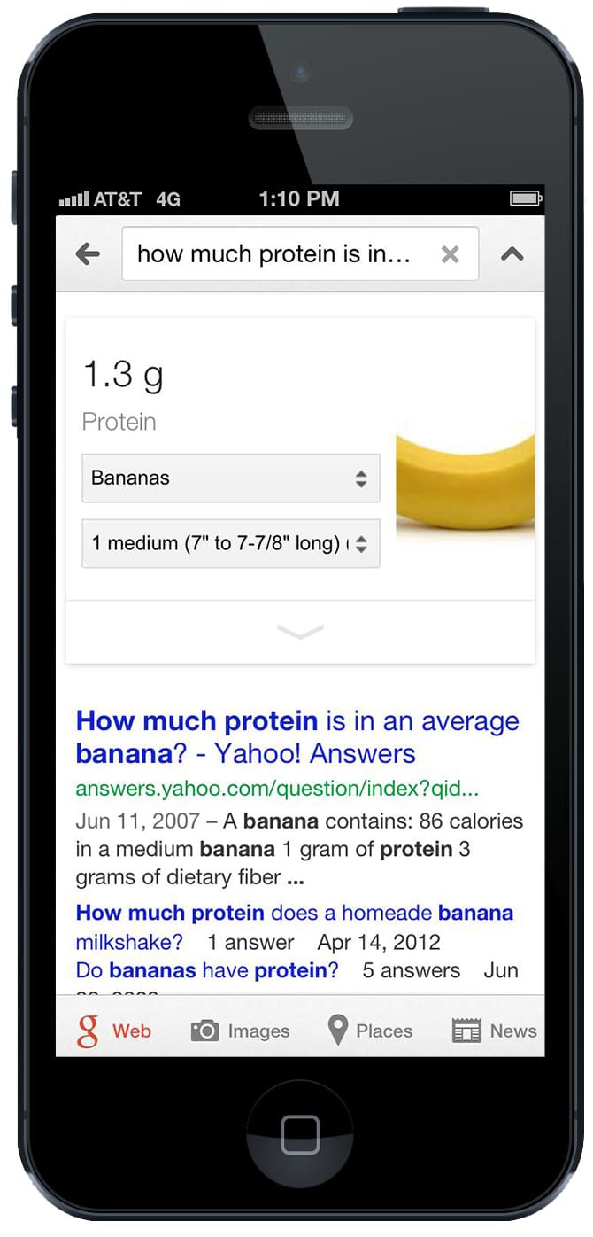 google aliments valeurs nutritives