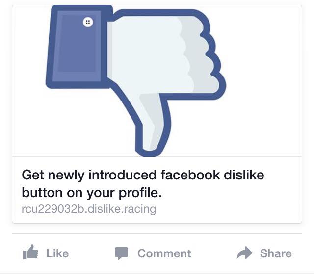 facebook bouton je n'aime pas