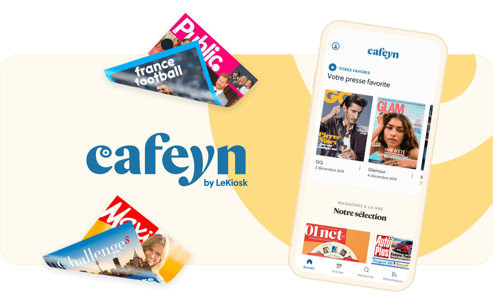 service presse en ligne gratuit cafeyn application presse journaux magazines abonnement