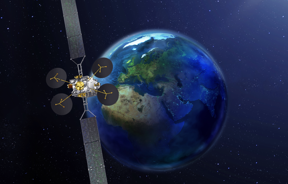 à quoi ressemble un satellite de télécommunications géostationnaire ?
